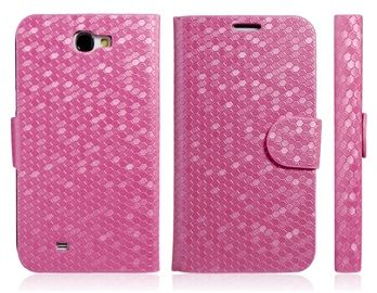 Capa Flip Escamas Galaxy Note 2 / N7100 / N7108 (Rosa)