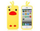 Capa de Silicone Pintinho para iPhone 5 (Amarelho)