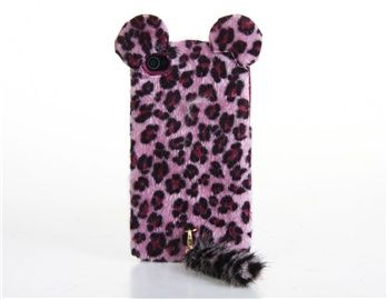 Capa Pelúcia Onça iPhone 4/4s (Rosa)