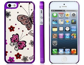 Capa Borboleta para o iPhone 5 (Roxo)
