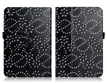 Capa de Couro Faux para Ipad Mini (Preto)