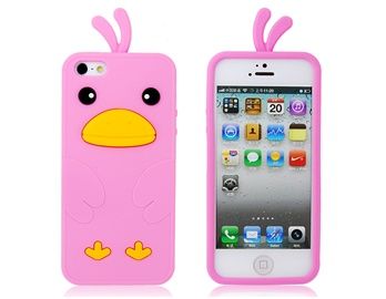 Capa de Silicone Pintinho para iPhone 5 (Rosa)