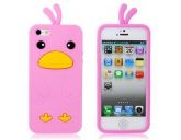 Capa de Silicone Pintinho para iPhone 5 (Rosa)