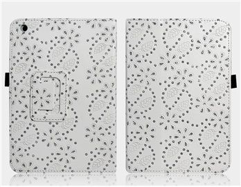 Capa de Couro Faux para Ipad Mini (Branco)